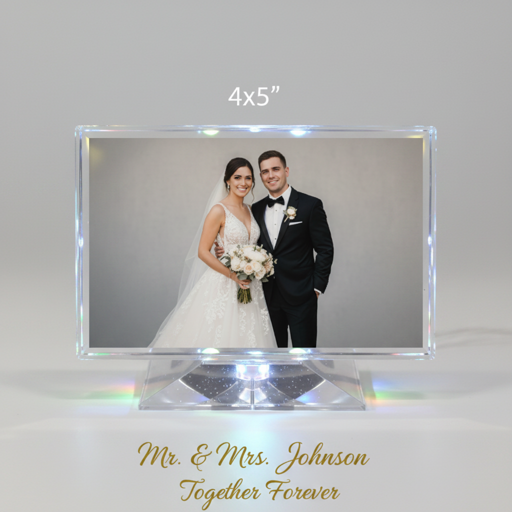 Rectangular Crystal Wedding Frame