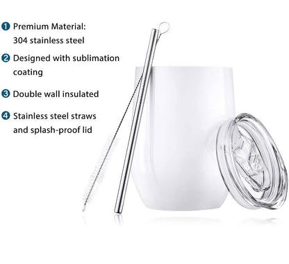 Custom Photo Tumbler with Lid & Straw