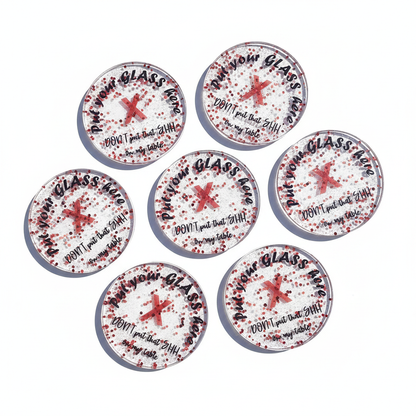 6 Coaster Set White BG