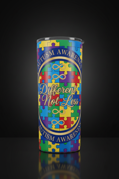 Autism Awareness Skinny Tumbler - Different Not Less