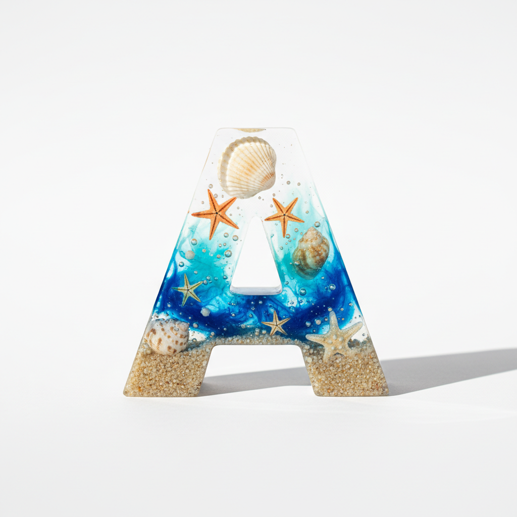 Beach Resin Letter