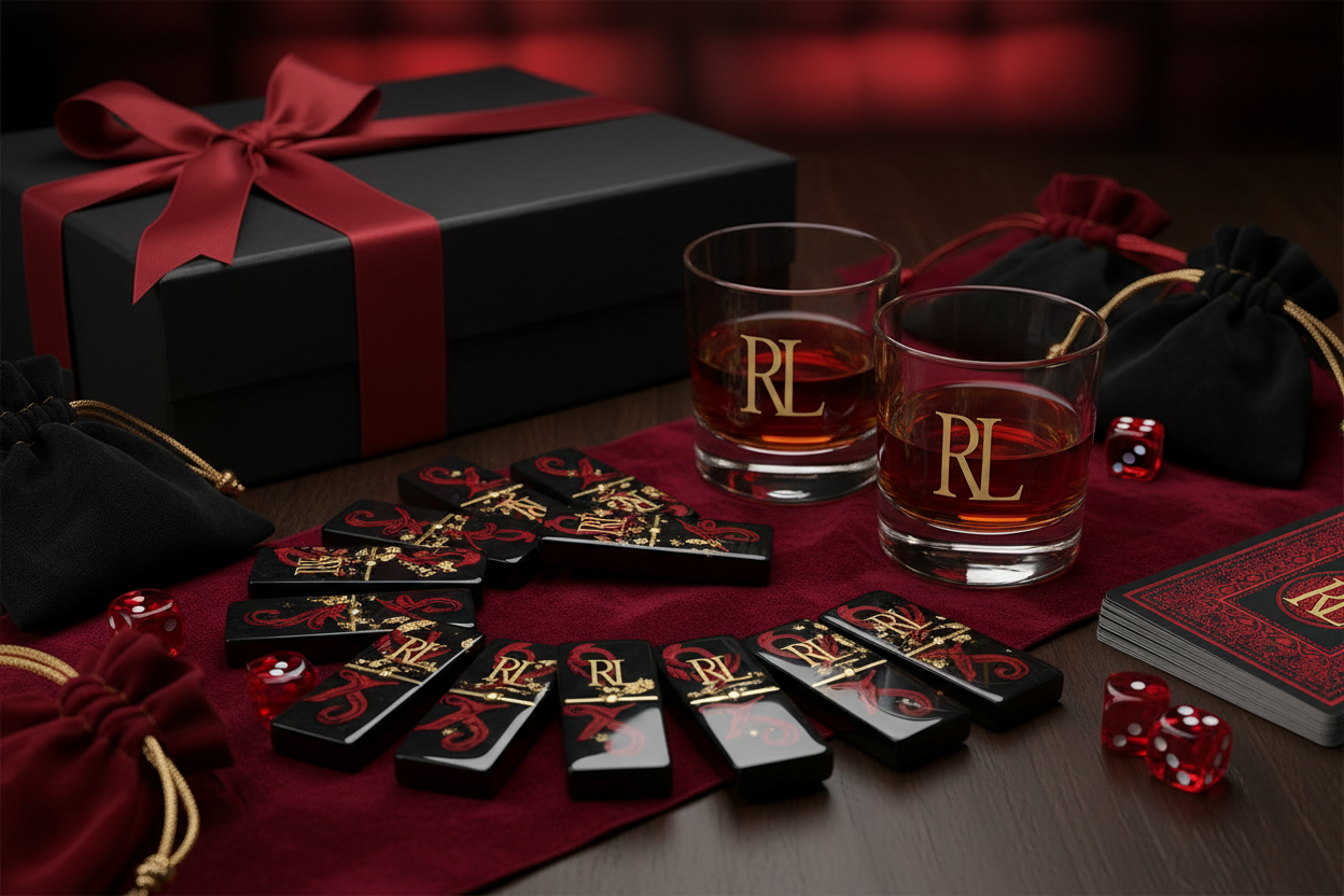 Custom Domino Set with Matching Shot Glasses