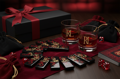 Custom Domino Set with Matching Shot Glasses