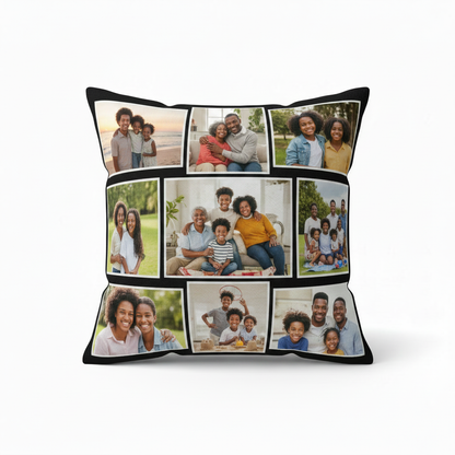 Family Collage Pillow - African American