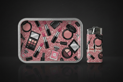 Custom Aluminum Tray & Matching Lighter Set