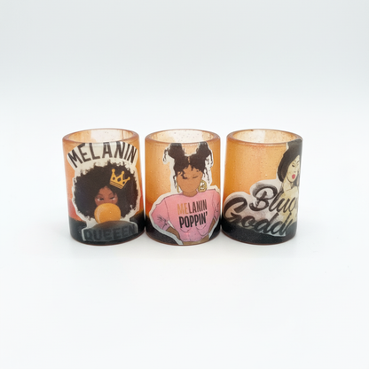 Melanin Resin Shot Glasses