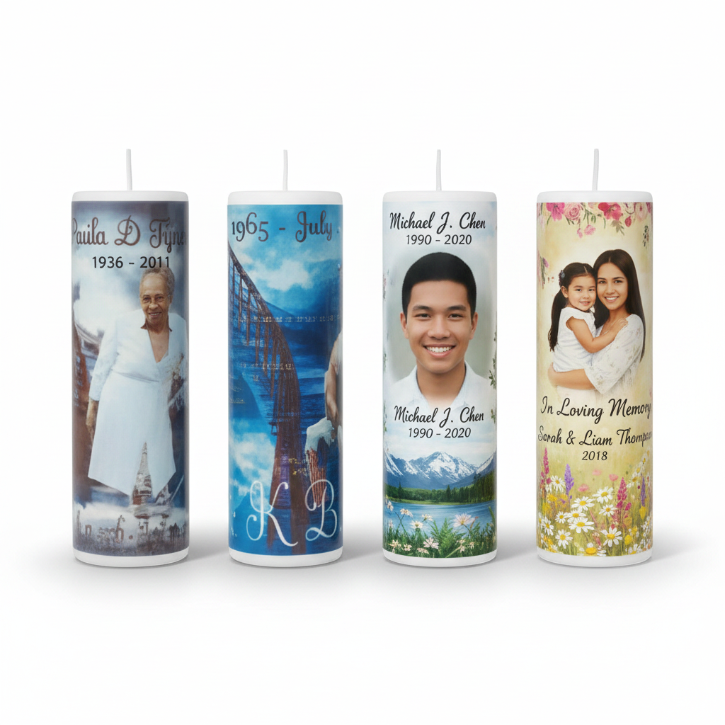 Memorial Candles White BG