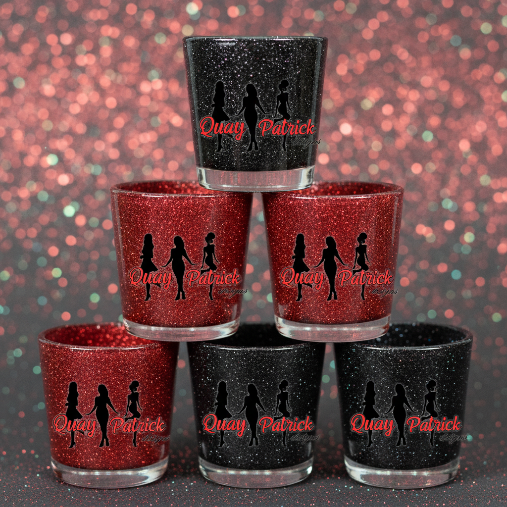 Quay Patrick Designs Glitter Shot Glasses