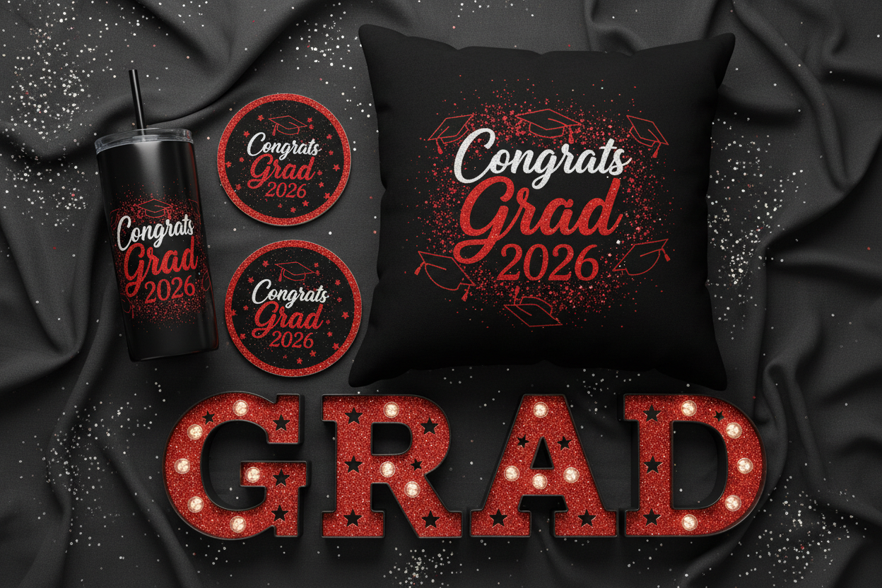 Red Black Graduation Set