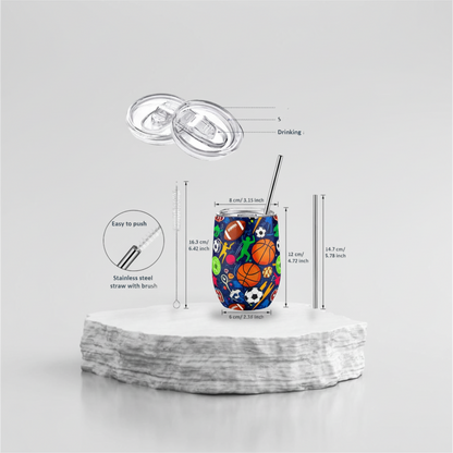 Custom Photo Tumbler with Lid & Straw