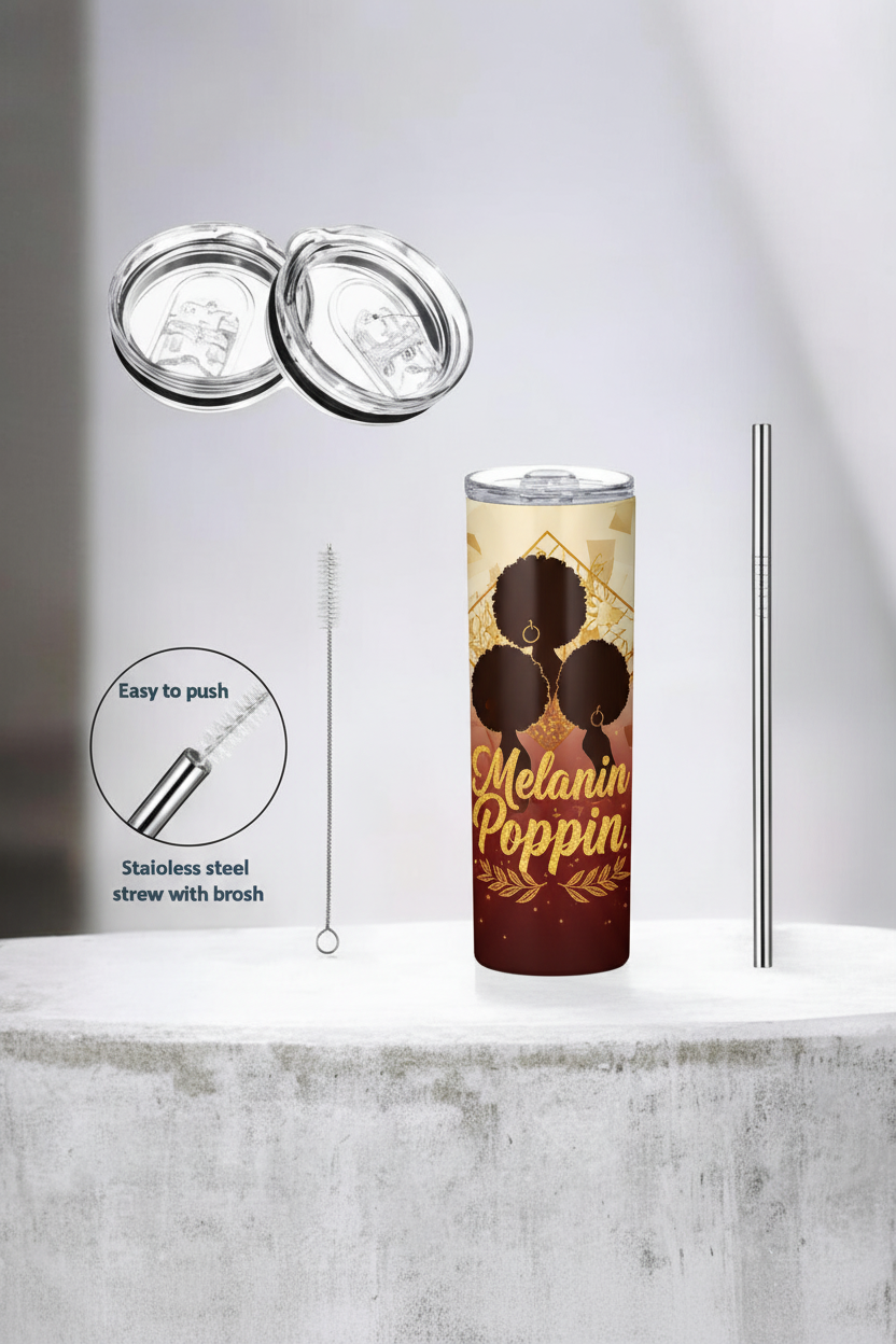Custom Photo Tumbler with Lid & Straw