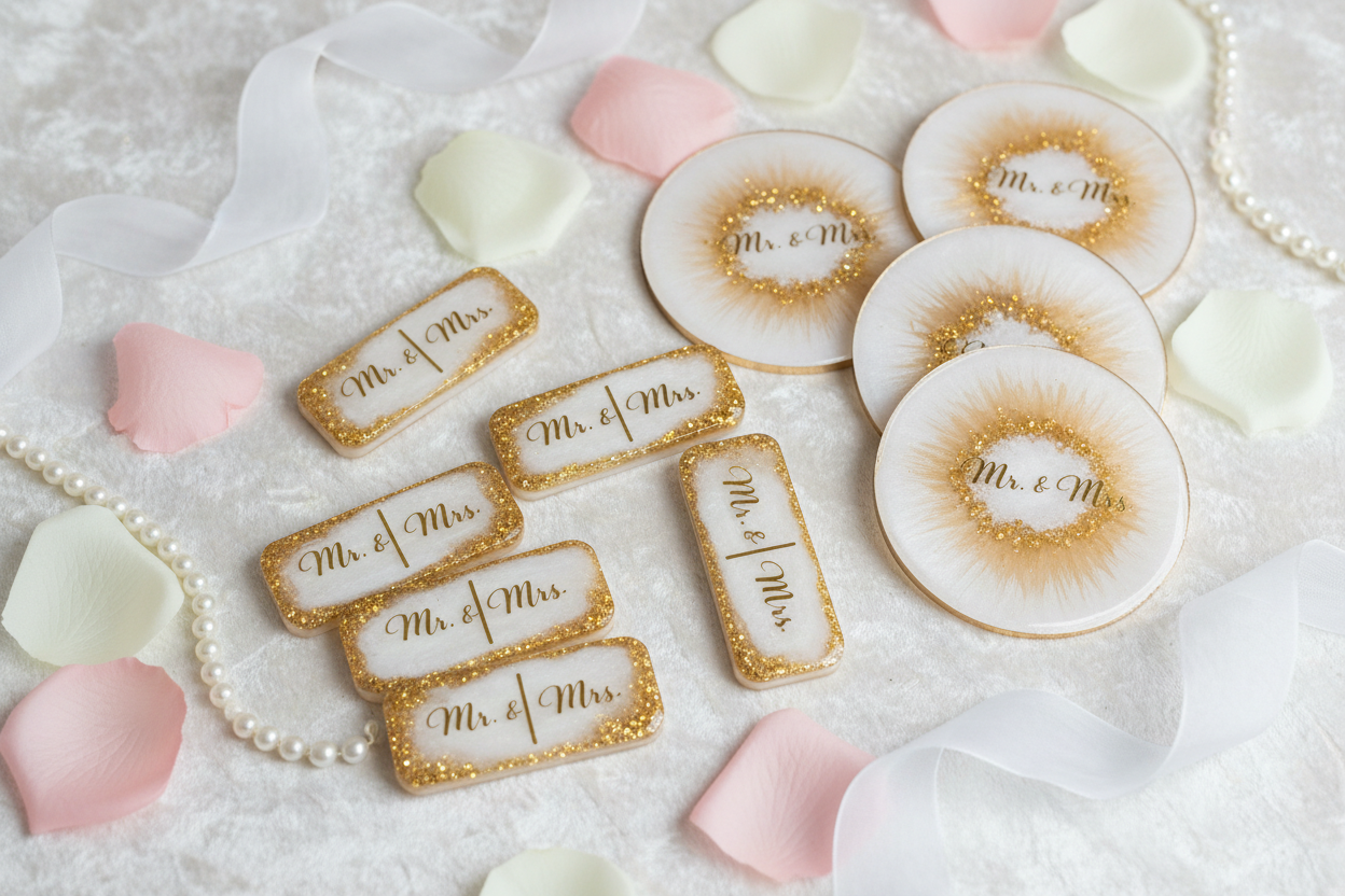 Wedding Dominos & Coasters