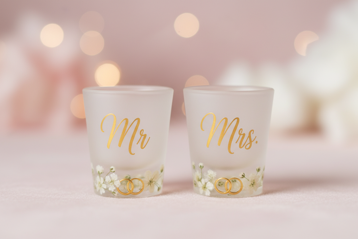 Wedding Resin Shot Glasses